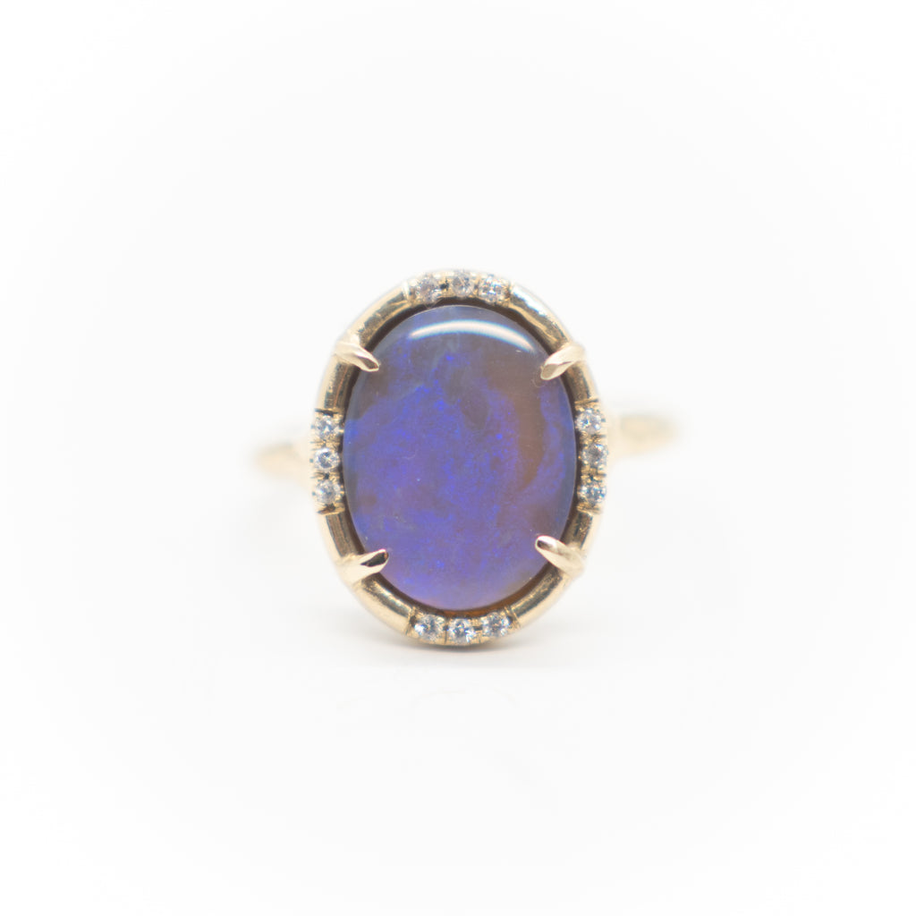 Amazing Opal/Diamond Ring