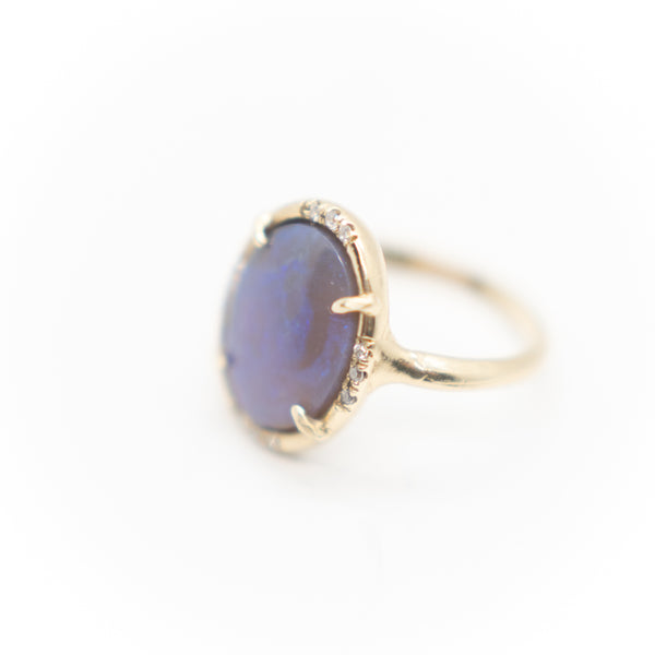 Amazing Opal/Diamond Ring