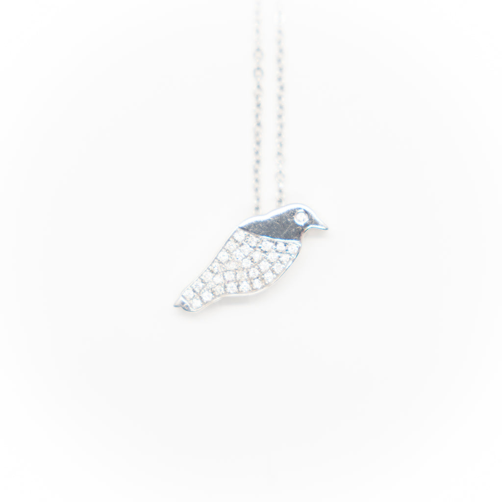 Pretty Bird Diamond Pave Necklace