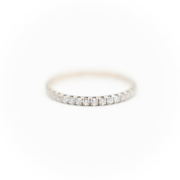 14k White Gold Eternity Band