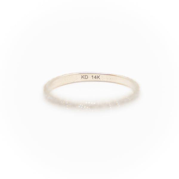 14k White Gold Eternity Band