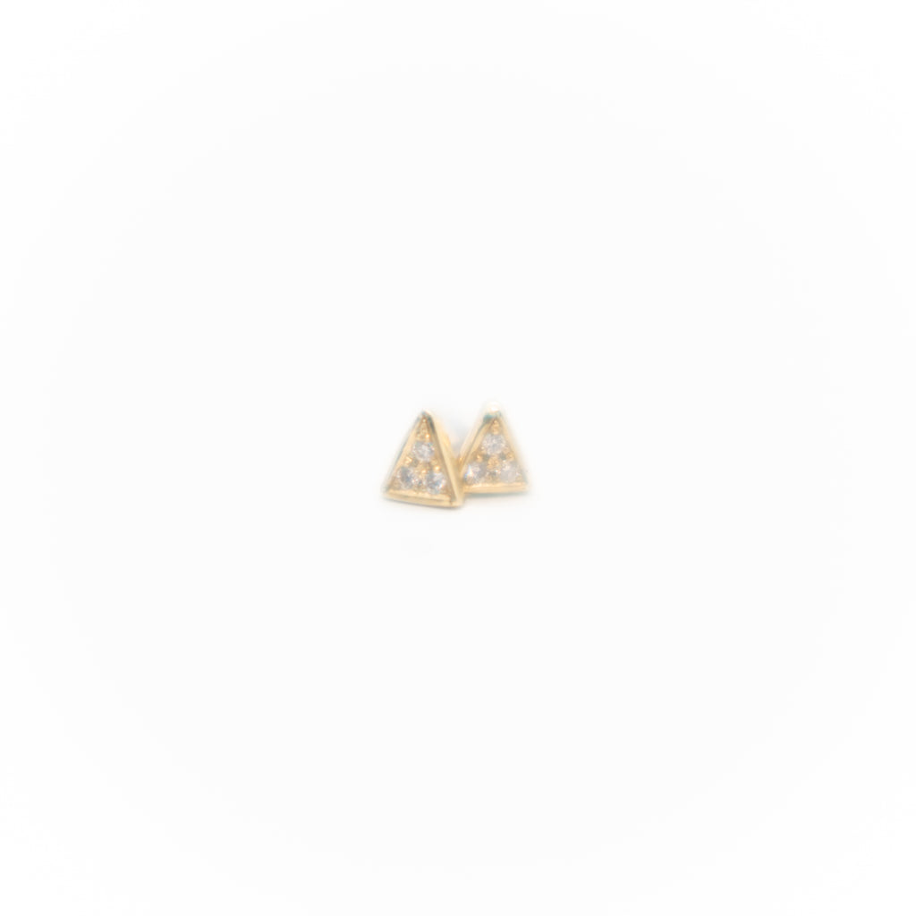 Baby Triangle Diamond Earrings