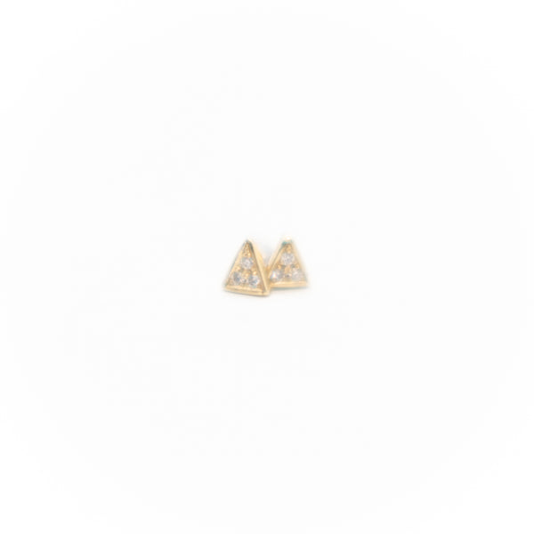 Baby Triangle Diamond Earrings