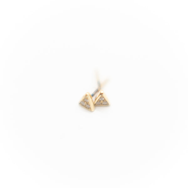 Baby Triangle Diamond Earrings