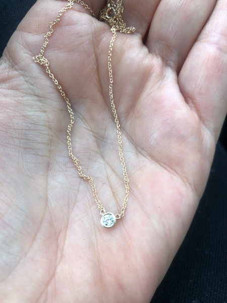 "The Brooke" Perfect Diamond Solitaire Necklace