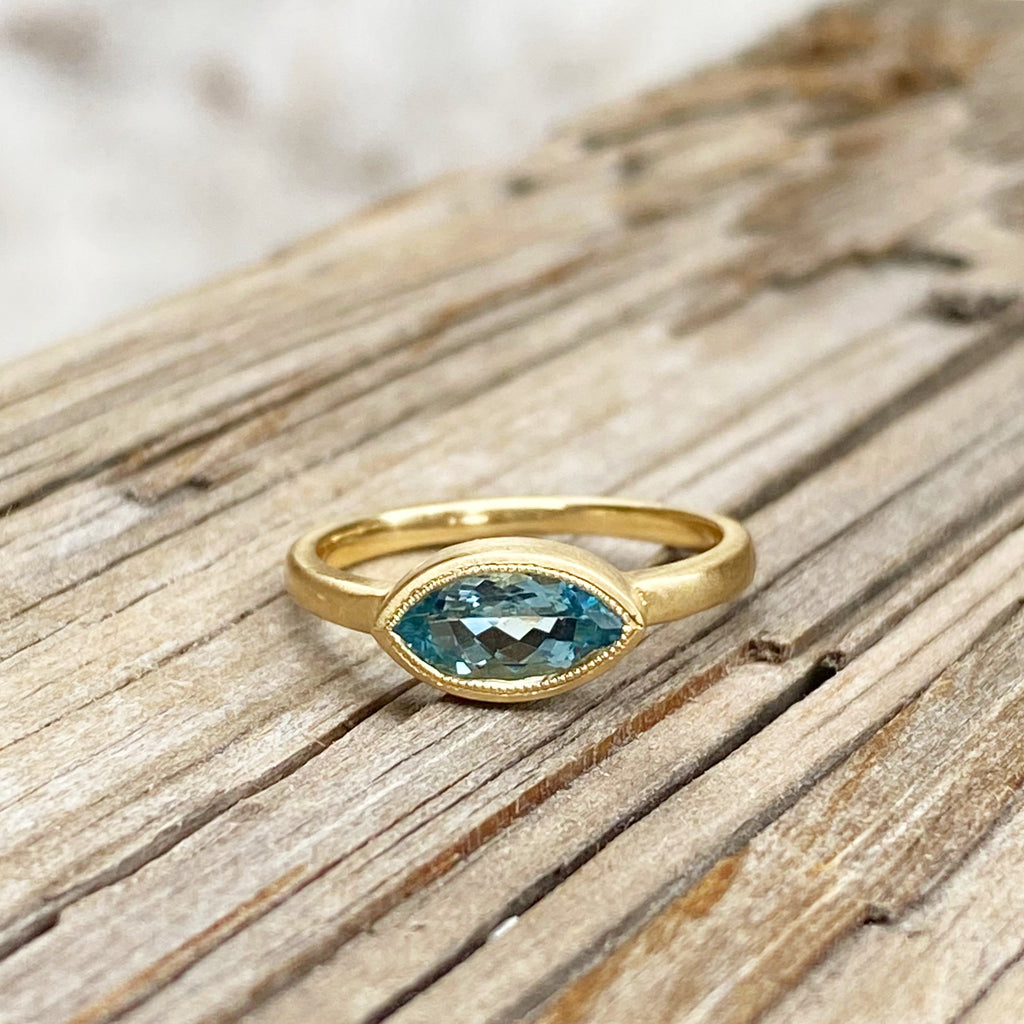 Bluest Aquamarine Ring