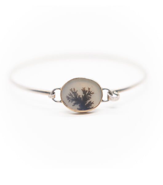 Dendritic Agate Hinge Bracelet